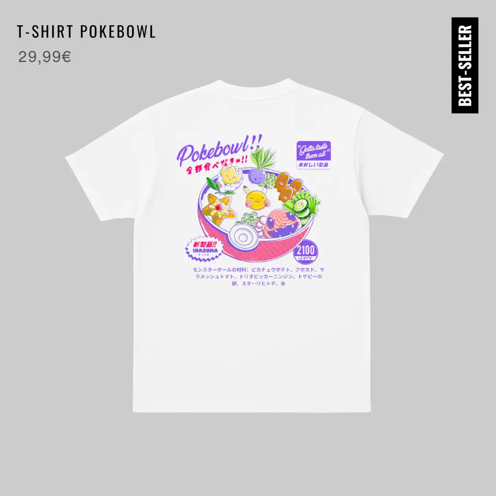 T-shirt Oversized "Pokebowl" Inazuma Originals