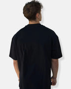Dos du t-shirt oversize homme noir, coupe ample